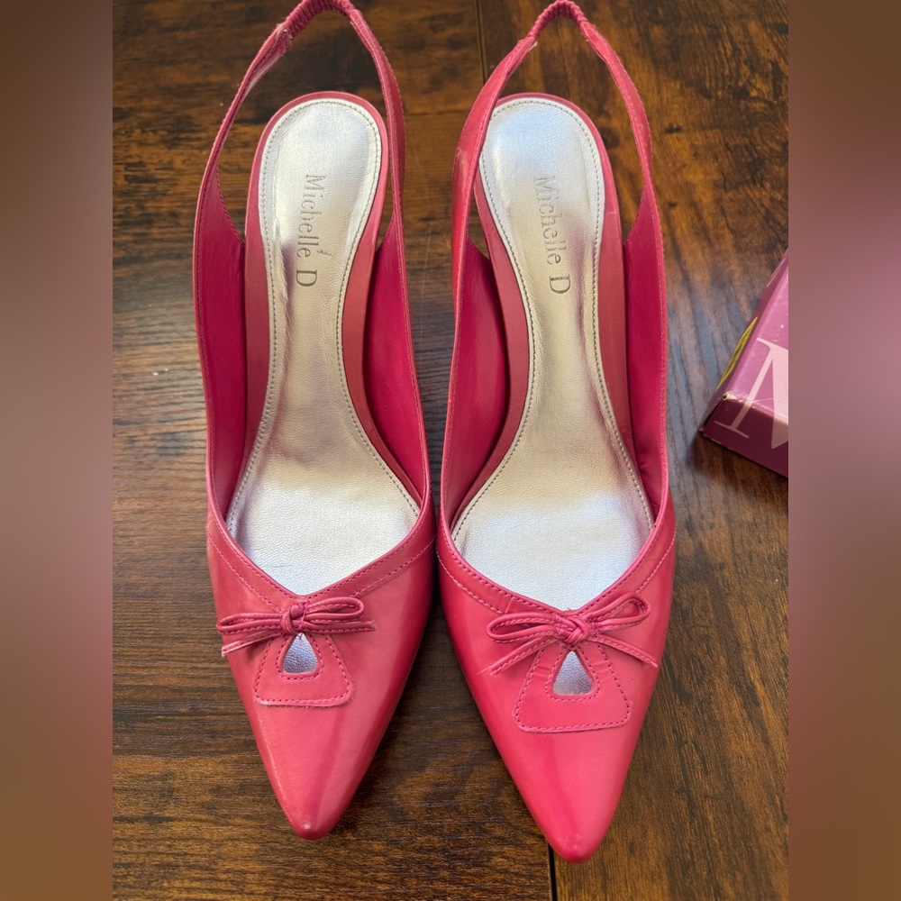 Michelle D Pink slingback heels. Size 8.5
